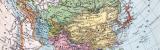 Asien Landkarte Politische Übersicht ca. 1892 Original der Zeit