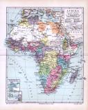 Politische Übersicht von Afrika um 1893....