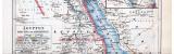 Ägypten Landkarte Dar Fur und Abessinien ca. 1893 Original der Zeit