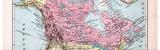 Die Landkarte von 1893 zeigt Nordamerika in einer...