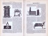 Abhandlung zum Thema Appreturmaschinen mit technischen Skizzen aus dem Jahr 1893.