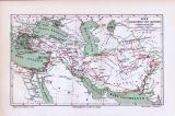 Die farbige Landkarte von 1893 zeigt das Reich Alexanders...