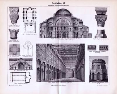 Architektur VI. ca. 1893 Original der Zeit