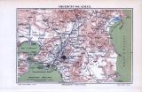 Die farbige Landkarte aus dem Jahr 1893 zeigt die...