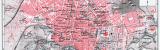 Farbiger Stadtplan von Athen im Maßstab 1 zu 16500. Der...