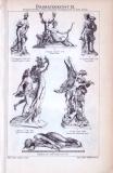 Französische und italienische Bildhauerei des 16. bis 18. Jahrhunderts in einem Stich aus 1893.