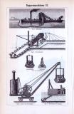Baggermaschinen I. + II. ca. 1893 Original der Zeit