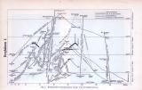 Skizze zum Thema Bergbahnen aus 1893, verglichen werden die Höhenprofile verschiedener Bergbahnen mit Angabe der verwendeten Transportsystemtechnik. Rückseite enthält Stich mit 2 Szenen aus 1893. Gezeigt werden die Seilbahn Luzern-Gütsch, sowie die Seilbahn zum Gießbach.
