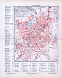 Farbige Lithographie des Stadtplans von Chemnitz aus dem Jahr 1893. Der Maßstab beträgt 1 zu 20.000.
