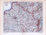 Farbig illustrierte Landkarte des nördlichen Teils...