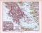 Farbig illustrierte Landkarte von Griechenland aus dem Jahr 1893, zeigt Besitzungen des Königreichs Griechenlands und des Türkischen Reiches. Maßstab 1 zu 3.000.000. Ausschnittskarte zeigt den nördlichen teil von Böotien udn Attika.