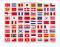 Chromolithographie aus 1893 mit 72 Flaggen von Nationalstaaten.