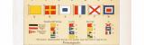 Flaggen II. Die Flaggen und Fernsignale des internationalen Signalbuches ca. 1893 Original der Zeit