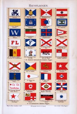 Hausflaggen ca. 1893 Original der Zeit