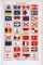 Chromolithographie aus 1893 zeigt 36 Hausflaggen in farbiger Darstellung.