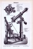 Stich aus 1893 zeigt den Aufbau von Heliometern am...