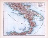 Farbig illustrierte Landkarte der Südlichen...
