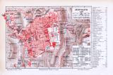Farbig illustrierter Stadtplan von Jerusalem aus 1893 im...