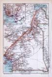 Farbig illustrierte Landkarte von Kamerun aus 1893. Maßstab 1 zu 6.000.000.