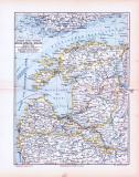 "Farbig illustrierte Landkarten zur des Baltikums aus 1893 im Maßstab 1 zu 2.250.000.