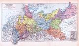 Farbig illustrierte Landkarte von Preussen aus dem Jahr...
