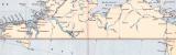 Rettungsstationen an den deutschen Küsten Landkarte ca. 1893 Original der Zeit