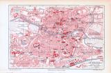 Farbig illustrierter Stadplan von Nürnberg aus dem...