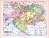 Farbig illustrierte ethnographische Landkarte aus dem...