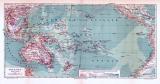 Farbig illustrierte Landkarte von Ozeanien aus 1893.