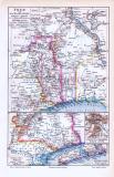 Farbige Lithographie einer Landkarte von togo und Nachbarländern aus dem Jahr 1893. Maßstab 1 zu 6.000.000.