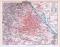 Farbige Lithographie eines Stadtplans von Wien aus dem Jahr 1893. Maßstab 1 zu 75.000.