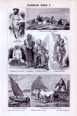 Ostindische Kultur I. + II. ca. 1893 Original der Zeit