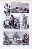 Stich aus 1893 zeigt Objekte der Ostindischen Kultur.