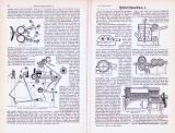 Technische Abhandlung mit Stichen aus 1893 zum Thema Spinnereimaschinen.