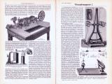 Technische Abhandlung mit Stichen aus 1893 zum Thema Telegraphenapparate.