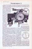 Technische Abhandlung mit Stichen aus 1893 zum Thema Telegraphenapparate.