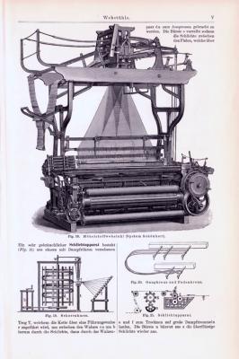 Webstühle V. - VI. ca. 1893 Original der Zeit