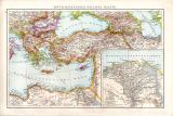Balkanhalbinsel Landkarte ca. 1881 Original der Zeit