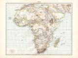 Farbig illustrierte Karte aus dem Jahr 1881 zeigt Afrika...
