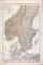 Nordwestliches Frankreich Landkarte ca. 1881 Original der Zeit