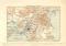 Umgebung von Athen historischer Stadtplan Karte Lithographie ca. 1902