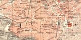 Athen historischer Stadtplan Karte Lithographie ca. 1902