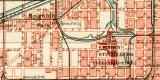 Chicago historischer Stadtplan Karte Lithographie ca. 1903