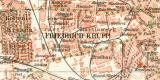 Essen historischer Stadtplan Karte Lithographie ca. 1904