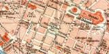 Florenz historischer Stadtplan Karte Lithographie ca. 1904