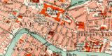 K&ouml;nigsberg historischer Stadtplan Karte Lithographie ca. 1905