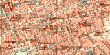 Marseille historischer Stadtplan Karte Lithographie ca. 1906