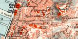 Triest historischer Stadtplan Karte Lithographie ca. 1908