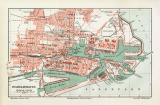 Wilhelmshaven historischer Stadtplan Karte Lithographie ca. 1908