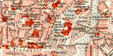 W&uuml;rzburg historischer Stadtplan Karte Lithographie ca. 1908